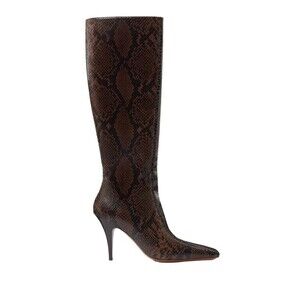 Stella Mccartney Knee-High Snake-Effect Boots With Stiletto Heel - NWT